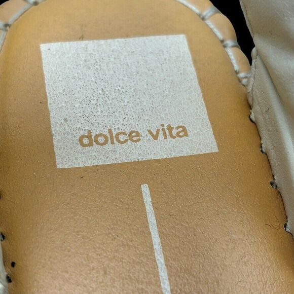 Dolce Vita Lury White Fabric Elastic‎ Platform Wedge Espadrille Womens Size 9M - Picture 10 of 11